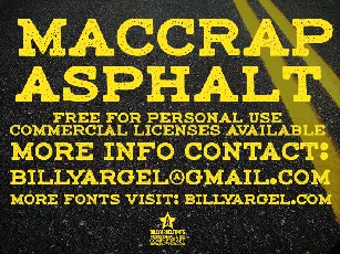 maccrap asphalt personal use font