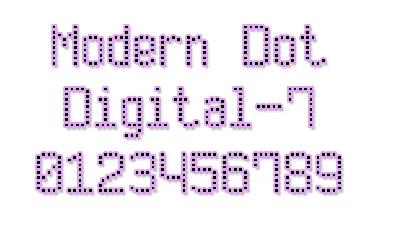 Modern Dot Digital-7 font