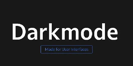 Darkmode Sans Serif font