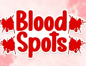 Blood Spots Display font