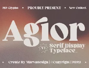 Agior font