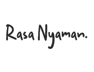 Rasa Nyaman Demo font