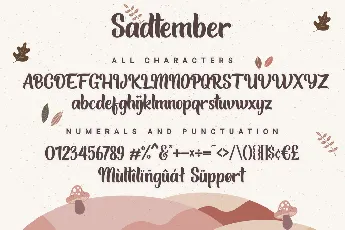 Sadtember font