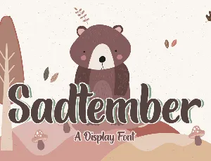 Sadtember font