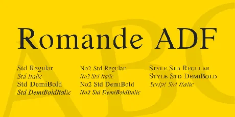 Romande ADF font