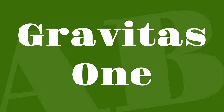 Gravitas One font