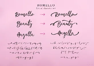 Romello Typeface Script font