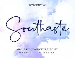 Southaste Signature font