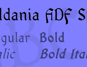 Oldania ADF Std font