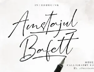 Amstajul Bufett Handwritten font