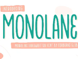 Monolane font