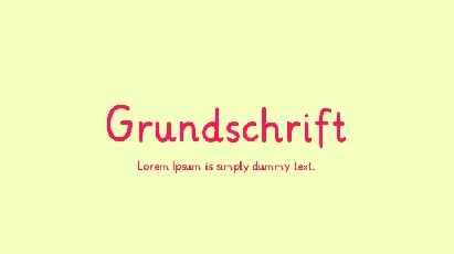 Grundschrift Family font