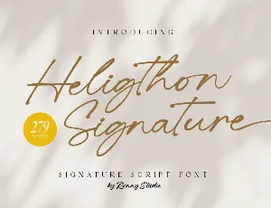 Heligthon Signature font
