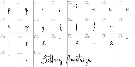 BettanyAnastasya font