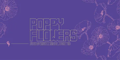 Poppy Flowers Typeface font