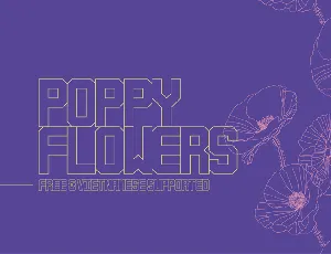 Poppy Flowers Typeface font