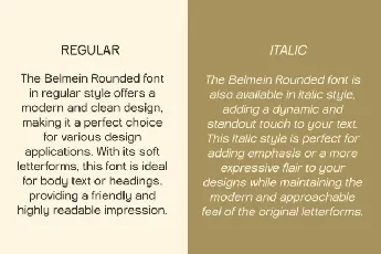 Belmein Rounded font