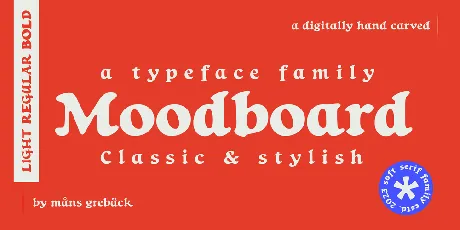 Moodboard PERSONAL USE ONLY font