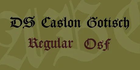 DS Caslon Gotisch font