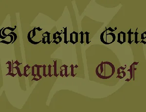 DS Caslon Gotisch font