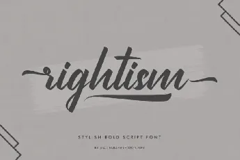 Rightism Script font