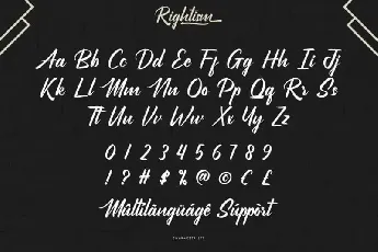 Rightism Script font