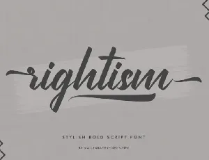 Rightism Script font