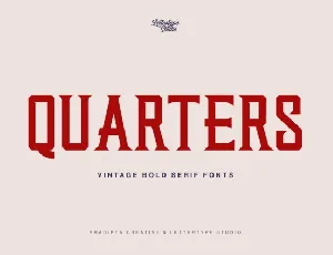 Quarters font