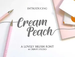 Cream Peach font