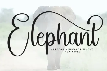 Elephant Calligraphy font