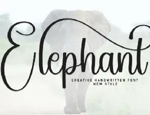 Elephant Calligraphy font