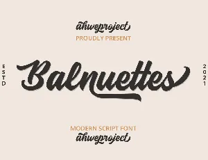 Balnuettes font