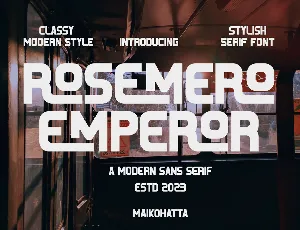 ROSEMERO EMPEROR font