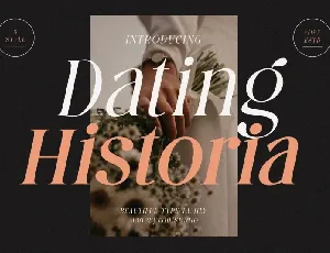 Dating Historia Family font