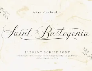 Saint Bartogenia font