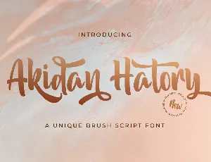 Akidan Hatory font