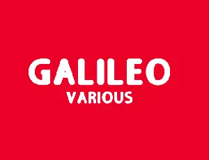 Galileo Various font