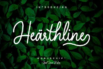 Hearthline Script font