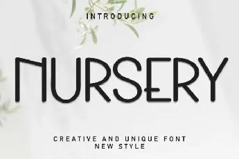 Nursery Display font