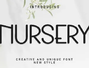 Nursery Display font