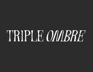 Triple Ombre Demo font