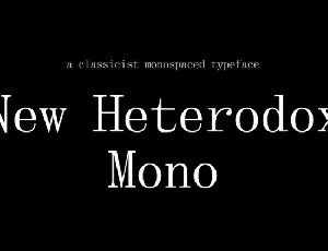 New Heterodox Mono font