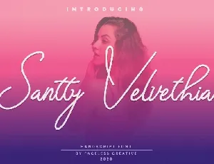 Santty Velvethia Handwritten font