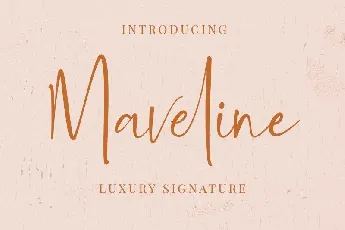 Maveline Luxury Signature font