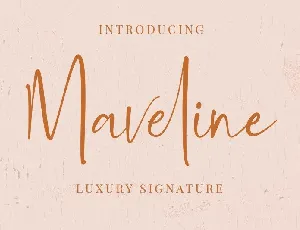 Maveline Luxury Signature font