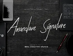 Amandave Signature font
