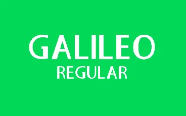 Galileo Regular font