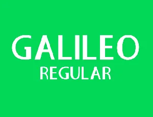 Galileo Regular font