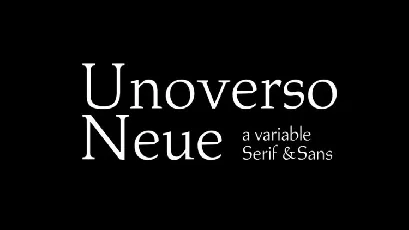 Unoverso Neue font