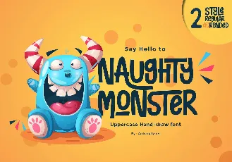 Naughty Monster Display font